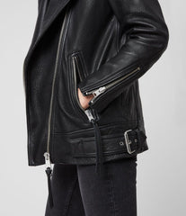MAIZIE 2-IN-1 SHEEPSKIN LEATHER BIKER JACKET