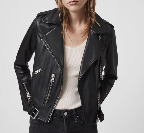 BALFERN LAMBSKIN LEATHER BIKER JACKET