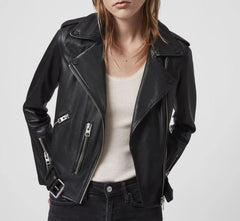 BALFERN LAMBSKIN LEATHER BIKER JACKET