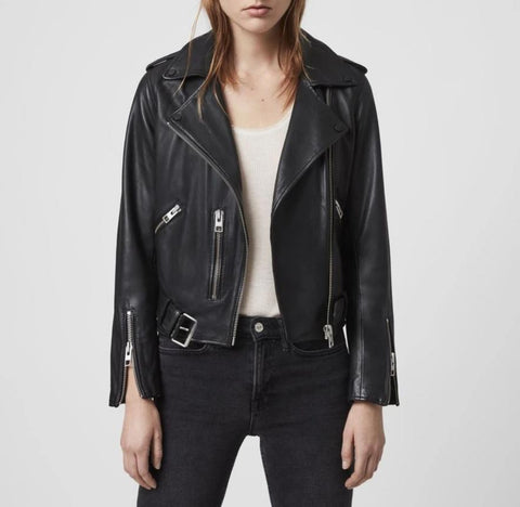 BALFERN LAMBSKIN LEATHER BIKER JACKET