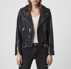 BALFERN LAMBSKIN LEATHER BIKER JACKET