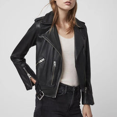BALFERN LAMBSKIN LEATHER BIKER JACKET