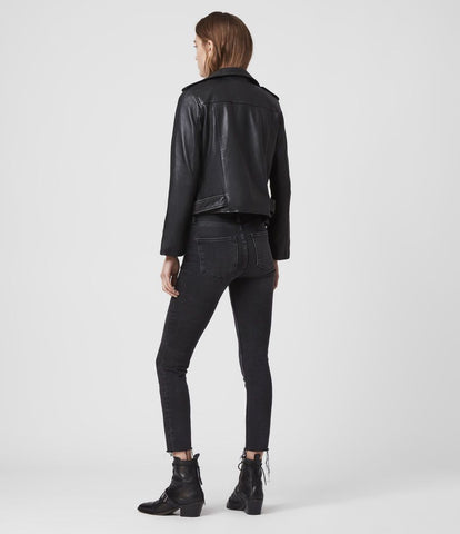 BALFERN LAMBSKIN LEATHER BIKER JACKET