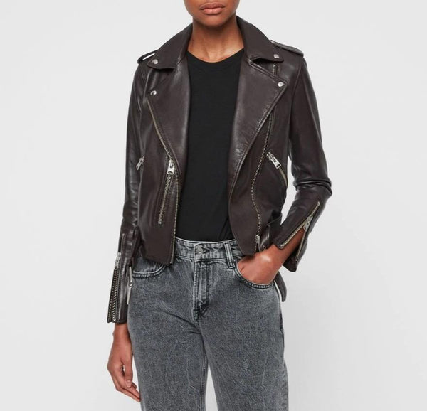 BALFERN SHEEPSKIN LEATHER BIKER JACKET