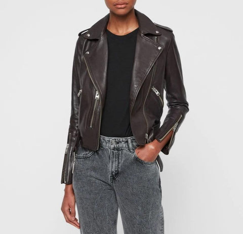 BALFERN SHEEPSKIN LEATHER BIKER JACKET