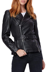 Dita Belted Leather Jacket