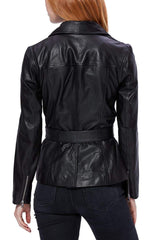 Dita Belted Leather Jacket