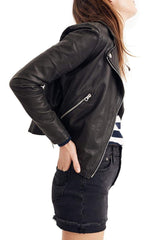 MADEWELL Washed Leather Moto Jacket