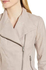 Andrew Marc Felix Stand Collar Leather Jacket