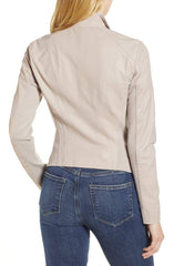 Andrew Marc Felix Stand Collar Leather Jacket