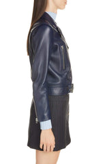 Mock Core Leather Moto Jacket