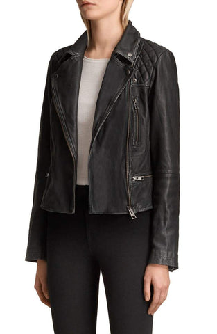 Cargo Leather Biker Jacket