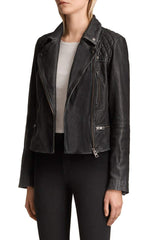 Cargo Leather Biker Jacket