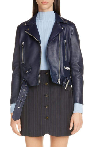 Mock Core Leather Moto Jacket