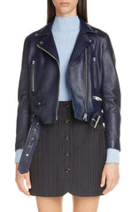 Mock Core Leather Moto Jacket