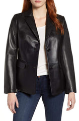 VIA SPIGA Leather Blazer