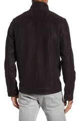 Westhaven Distressed Leather Bomber Jacket