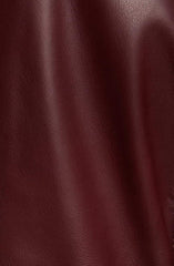 BERNARDO Curry Lamb Leather Moto Jacket Merlot