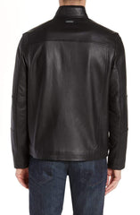 Wiley Lambskin Black Leather Jacket