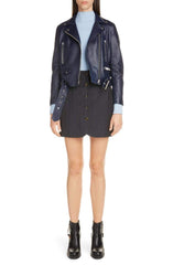 Mock Core Leather Moto Jacket