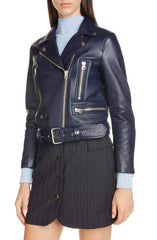 Mock Core Leather Moto Jacket
