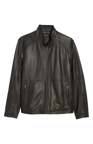 Wiley Lambskin Black Leather Jacket