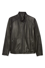 Wiley Lambskin Black Leather Jacket