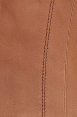 Andrew Marc Felix Stand Collar Leather Jacket Whikey