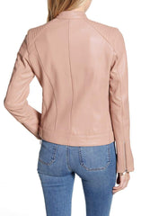 Cole Haan Leather Moto Jacket