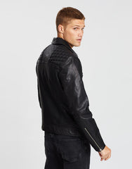 Ronver Leather Biker Jacket