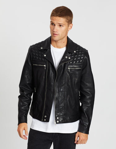 Ronver Leather Biker Jacket