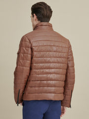 Max Leather Puffer Jacket