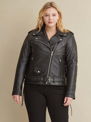 Plus Size Rider Jacket with Side Lacing