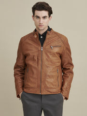 Caleb Quilted Leather Jacket