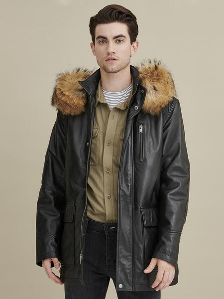 Jasper Leather Parka Jacket