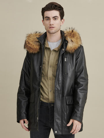 Jasper Leather Parka Jacket