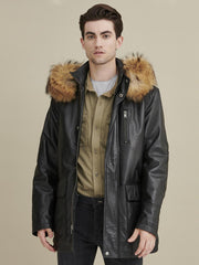 Jasper Leather Parka Jacket