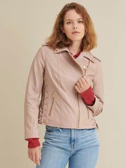 Lauren Leather Jacket with Side Lacing