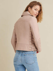 Lauren Leather Jacket with Side Lacing