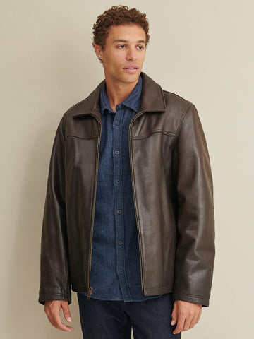 Wilson Leather Jacket with Thinsulate Lining Brown