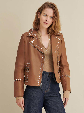 Bree Studded Leather Jacket