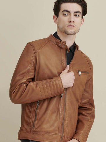 Caleb Quilted Leather Jacket
