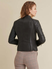 Alexis Quilted Leather Moto Jacket