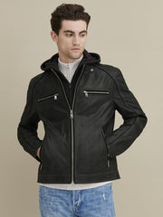 Jason Vintage Hooded Leather Jacket