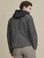 Jake Hooded Leather Jacket