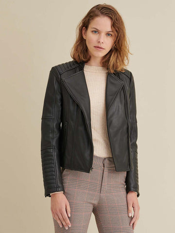 Alexis Quilted Leather Moto Jacket