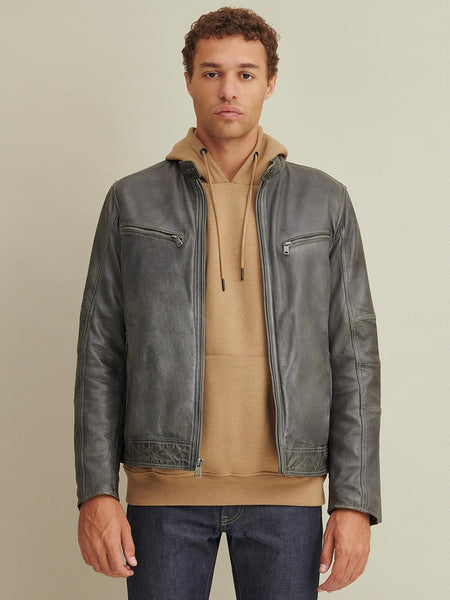 Brent Leather Moto Jacket