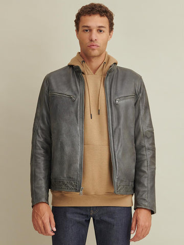 Brent Leather Moto Jacket