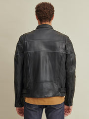 Jaxx Leather Rider Jacket with Thinsulate Lining