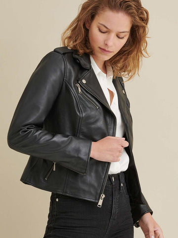 Madeline Asymmetrical Leather Jacket